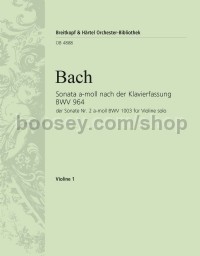 Sonata in A minor after BWV 964 (1003) - violin 1 part