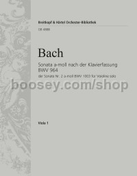 Sonata in A minor after BWV 964 (1003) - viola part