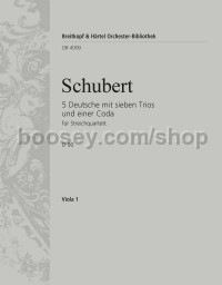 5 Deutsche mit 7 Trios D 90 - viola part