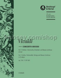 Concerto grosso in D minor op.3/11 - basso continuo (harpsichord) part