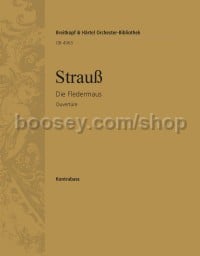 Die Fledermaus, op. 367 - Ouvertüre - double bass part