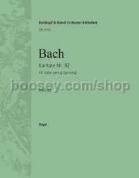 Cantata No. 82 (Fassung f. Sopran) - basso continuo (organ) part