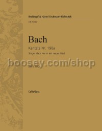 Cantata No. 190a Singet dem Herrn - cello/double bass part