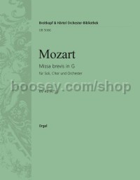 Missa brevis in G major K. 49 (47d) - basso continuo (organ) part