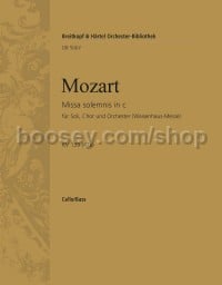 Missa solemnis in C minor K. 139 (47a) - cello/double bass part