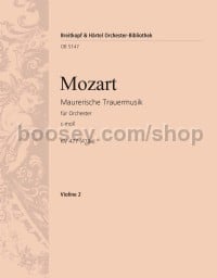 Masonic Funeral Music in C minor K. 477 (479a) - violin 2 part
