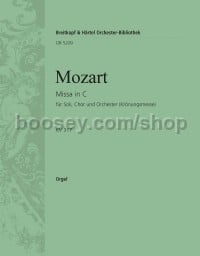 Mass in C major K. 317, 'Coronation Mass' - basso continuo (organ) part
