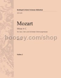 Mass in C major K. 317, 'Coronation Mass' - violin 2 part