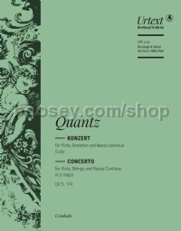 Flute Concerto in G major, QV 5:174 - basso continuo (harpsichord) part