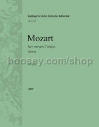 Ave verum Corpus KV 618 - basso continuo (organ) part