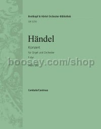 Organ Concerto in F major, No. 13, HWV295 - basso continuo (harpsichord) part