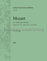Dir, Seele des Weltalls K. 429 (468a) (compl. Beyer) - basso continuo (organ) part