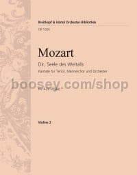 Dir, Seele des Weltalls K. 429 (468a) (compl. Beyer) - violin 2 part