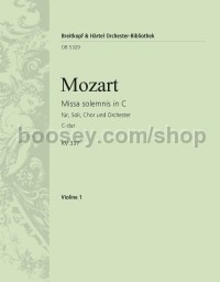 Missa solemnis in C major K. 337 - violin 1 part