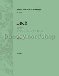 Violin Concerto in A minor, BWV 1041 - violin solo part