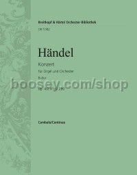 Organ Concerto in Bb major, Op. 4, No. 2, HWV290 - basso continuo (harpsichord) part