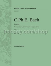 Cello Concerto in Bb major Wq 171 - basso continuo (harpsichord) part