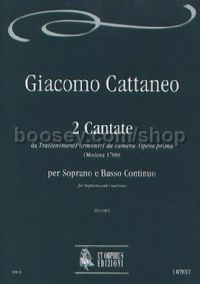 2 Cantatas from “Trattenimenti armonici da camera” for Soprano & Continuo (score & parts)