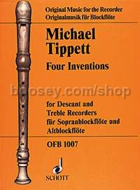 4 Inventions - soprano and treble recorder (performance score)