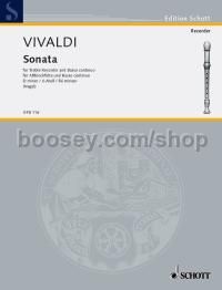 Sonata in D minor RV Anh. 69 - treble recorder & basso continuo