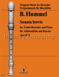 Sonata brevis op. 87b - treble recorder & piano