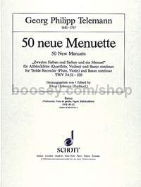 50 new Menuets TWV 34:51-100 - basso continuo part