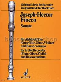 Sonata in G minor - treble recorder & basso continuo