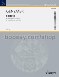 Sonata GeWV 221 - treble recorder & piano