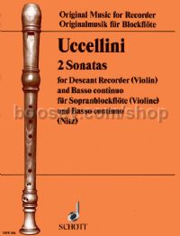 2 Sonatas for descant recorder & basso continuo
