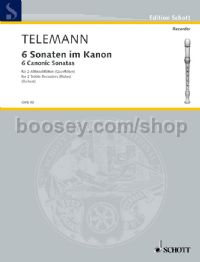 Sonatas In Canon (6) 2 treble recorder/flute