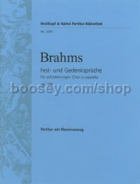 Fest-Und Gedenkspruche Op. 109 Vocal Score