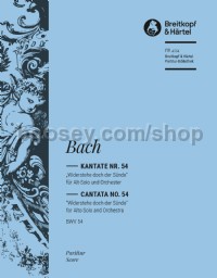 Cantata BWV 54  (Full Score)