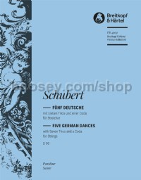5 Deutsche mit 7 Trios D 90 - string orchestra (score)