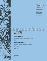 Violin Concerto Emajor Bwv1042 Score 