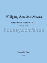 Symphony No. 13 in F major, KV 112 (score)