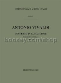 Concerto for Strings & Basso Continuo in F Major, RV 136 (String Orchestra)