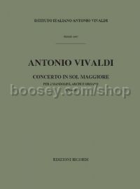 Concerto in G major FV/2, RV532 for 2 mandolins, strings & organ (score)