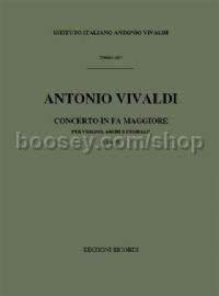 Concerto in F Major, RV 289 (Violin & Orchestra)