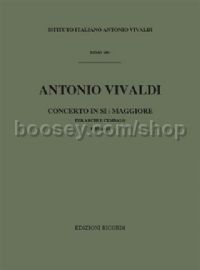 Concerto for Strings & Basso Continuo in Bb Major, RV 167 (String Orchestra)