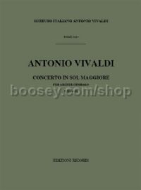 Concerto for Strings & Basso Continuo in G Major, RV 145 (String Orchestra)
