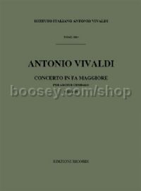 Concerto for Strings & Basso Continuo in F Major, RV 138 (String Orchestra)