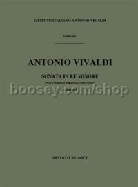Sonata in D Minor, RV 15 (Violin & Basso Continuo)