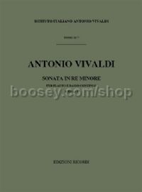 Sonate in D Minor, RV 49 (Flute & Basso Continuo)