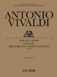 Allor Che Lo Sguardo, RV 650 (Soprano & Basso Continuo)