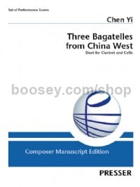 Three Bagatelles from China West (2 x Clarinet & Cello Scores)