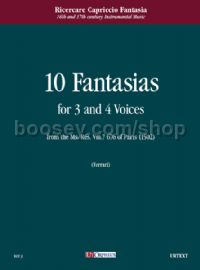 10 Fantasias for 3 & 4 Voices from the ms. Rés. Vm.7 676 of Paris (1502)