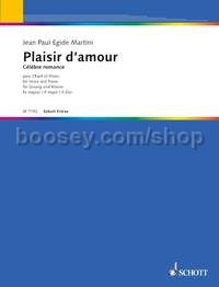 Plaisir d'amour in F major - voice & piano