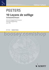 10 Leçons de solfège op. 96a - voice & piano
