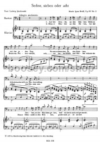 Sechse, sieben oder acht [Six, Seven and Eight] (Baritone & Piano) - Digital Sheet Music