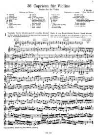 36 Capriccios (Violin) - Digital Sheet Music